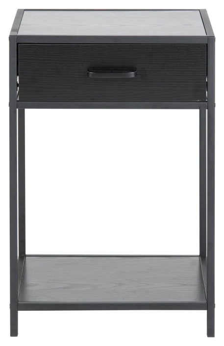 Seaford Nattbord M. Skuff - Svart 1 Seaford Nattbord M. Skuff - Svart