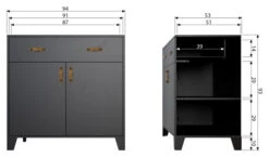 Woood Dian Kids Kommode/Skap - Sort Furu -UNOLIVING Butikk EE02383 8 f62b