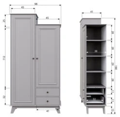 Woood Lily Kids Garderobeskap - Clay 15 Woood Lily Kids Garderobeskap - Clay -UNOLIVING Butikk EE02387 9 8198