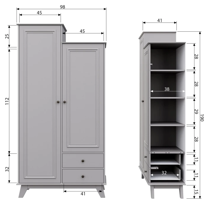 Woood Lily Kids Garderobeskap - Clay 8 Woood Lily Kids Garderobeskap - Clay - Bilde 8