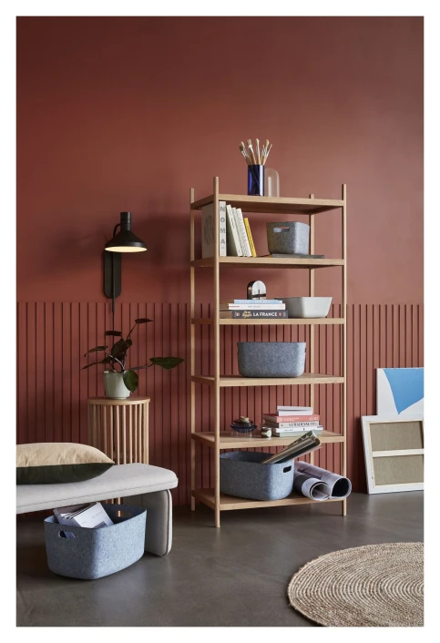 Hübsch Reol M. 6 Hylder - Natur 2 Hübsch Reol M. 6 Hylder - Natur - Bilde 2