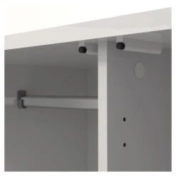 Naia Garderobeskap - Hvit Høyglans M/2 Dører + 1 Skuffe -UNOLIVING Butikk TV04639 6 6e94