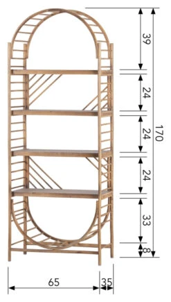 OriËnt Åpent Skap - Bambus 15 OriËnt Åpent Skap - Bambus -UNOLIVING Butikk basiclabel ori nt bent skab bambus EE03084 8 3339