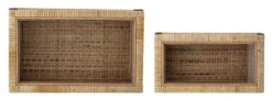 Bloomingville Esker - Rattan/Glass -UNOLIVING Butikk bloomingville aesker rattanglas opbevaringskasser BL01474 4 c48e