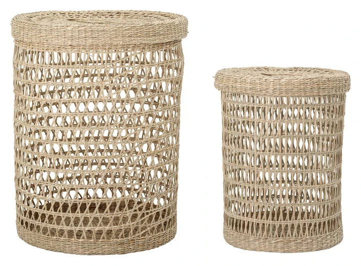 Bloomingville Kurv M/lokk - Natur 1 Bloomingville Kurv M/lokk - Natur