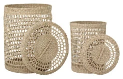 Bloomingville Kurv M/lokk - Natur 5 Bloomingville Kurv M/lokk - Natur -UNOLIVING Butikk bloomingville kurv mlaag natur kurve BL01643 3 d7ac