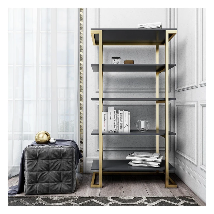 Camila Hylle M. 5 Hyller - Grafittgrå 5 Camila Hylle M. 5 Hyller - Grafittgrå - Bilde 5