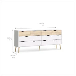 Delta Dobbelt Kommode - Hvit -UNOLIVING Butikk delta dobbelt kommode hvid kommoder TV04685 5 d1b8