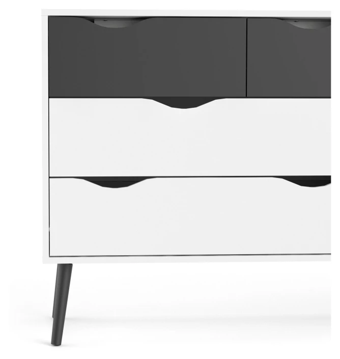 Delta Dobbelt Kommode - Svart 2 Delta Dobbelt Kommode - Svart - Bilde 2