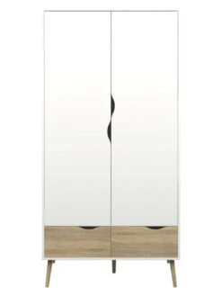 Delta Garderobeskap - Hvit -UNOLIVING Butikk delta garderobeskab hvid garderobeskabe TV04583 1 1 1655