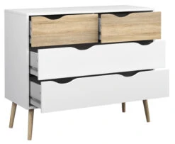 Delta Kommode - Hvit - H:81,7 -UNOLIVING Butikk delta kommode hvid b9860 kommoder TV04582 4 5123