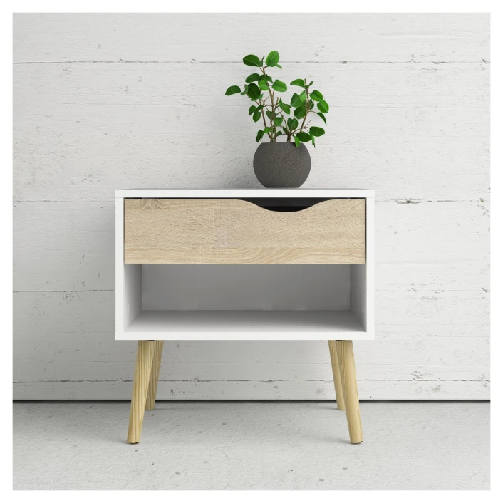 Delta Nattbord - Hvit 6 Delta Nattbord - Hvit - Bilde 6