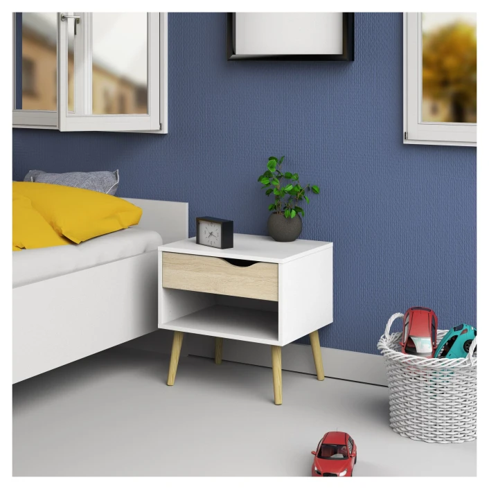 Delta Nattbord - Hvit 7 Delta Nattbord - Hvit - Bilde 7