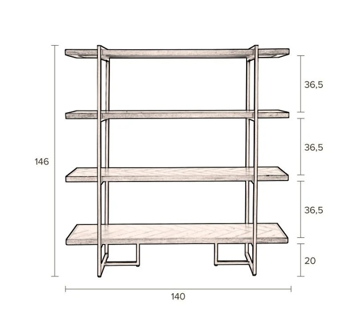 Dutchbone - Class Reol M/stålramme - Acacia Finer 9 Dutchbone - Class Reol M/stålramme - Acacia Finer - Bilde 9