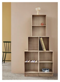 FDB Møbler - Bok-kasse 36x54x20 - Eik -UNOLIVING Butikk fdb moebler bogkasse 36x54x20 eg bogreoler FD00054 4 f1d0