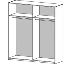 Firenze Garderobeskap - Hvit Høyglans