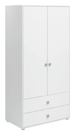 Roomie Garderobeskap M. 2 Dører - Grønn/Hvit 9 Roomie Garderobeskap M. 2 Dører - Grønn/Hvit -UNOLIVING Butikk flexa roomie garderobeskab m 2 laager groenhvid FL01234 3 2190