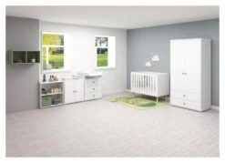 Roomie Garderobeskap M. 2 Dører - Grønn/Hvit 10 Roomie Garderobeskap M. 2 Dører - Grønn/Hvit -UNOLIVING Butikk flexa roomie garderobeskab m 2 laager groenhvid FL01234 4 b803