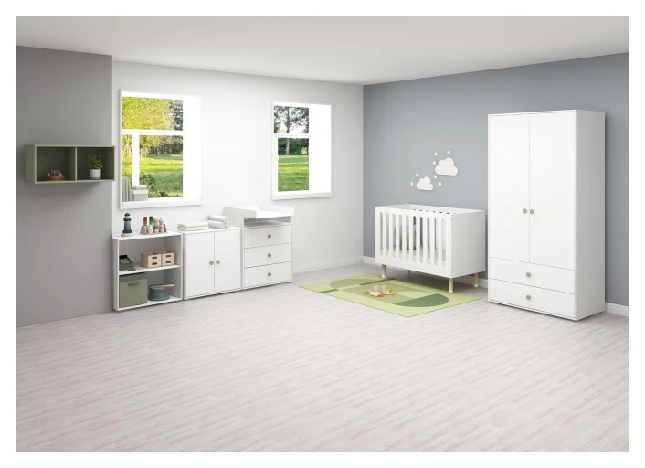 Roomie Garderobeskap M. 2 Dører - Grønn/Hvit 4 Roomie Garderobeskap M. 2 Dører - Grønn/Hvit - Bilde 4