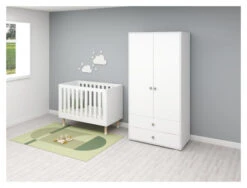 Roomie Garderobeskap M. 2 Dører - Grønn/Hvit 13 Roomie Garderobeskap M. 2 Dører - Grønn/Hvit -UNOLIVING Butikk flexa roomie garderobeskab m 2 laager groenhvid FL01234 7 1df2