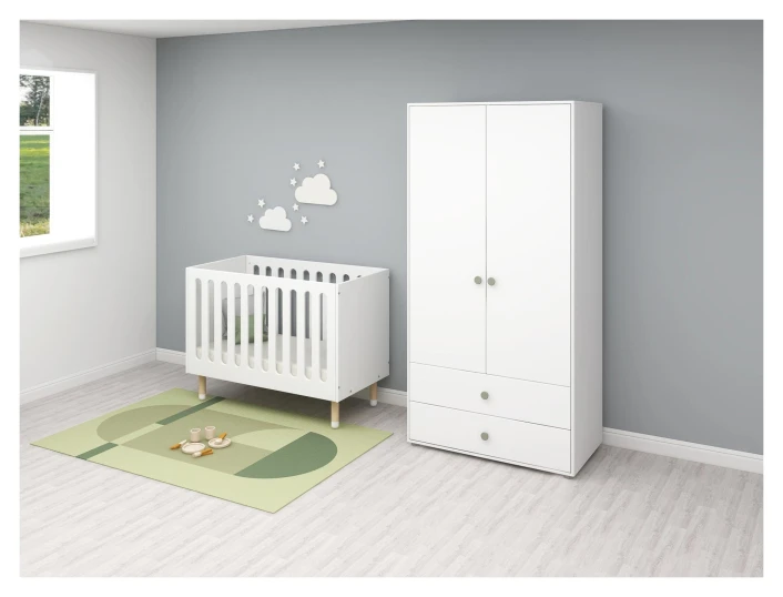 Roomie Garderobeskap M. 2 Dører - Grønn/Hvit 7 Roomie Garderobeskap M. 2 Dører - Grønn/Hvit - Bilde 7