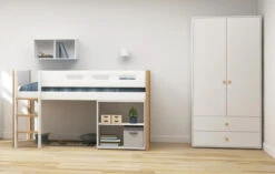 Roomie Garderobeskap M. 2 Dører - Hvit/Eik 11 Roomie Garderobeskap M. 2 Dører - Hvit/Eik -UNOLIVING Butikk flexa roomie garderobeskab m 2 laager hvideg FL01237 2 9467