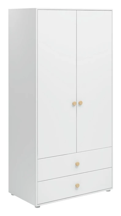 Roomie Garderobeskap M. 2 Dører - Hvit/Eik 2 Roomie Garderobeskap M. 2 Dører - Hvit/Eik - Bilde 2