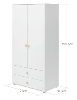 Roomie Garderobeskap M. 2 Dører - Hvit/Eik 9 Roomie Garderobeskap M. 2 Dører - Hvit/Eik -UNOLIVING Butikk flexa roomie garderobeskab m 2 laager hvideg FL01237 5 0e06