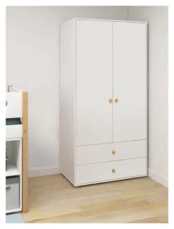 Roomie Garderobeskap M. 2 Dører - Hvit/Eik 10 Roomie Garderobeskap M. 2 Dører - Hvit/Eik -UNOLIVING Butikk flexa roomie garderobeskab m 2 laager hvideg FL01237 6 23d7