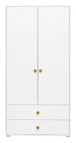 Roomie Garderobeskap M. 2 Dører - Hvit/Gul