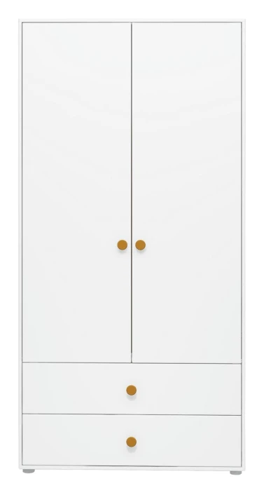 Roomie Garderobeskap M. 2 Dører - Hvit/Gul 1 Roomie Garderobeskap M. 2 Dører - Hvit/Gul