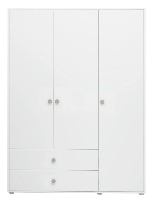 Roomie Garderobeskap M. 3 Dører - Grønn/Hvit 1 Roomie Garderobeskap M. 3 Dører - Grønn/Hvit