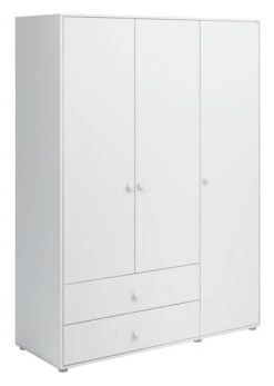 Roomie Garderobeskap M. 3 Dører - Hvit -UNOLIVING Butikk flexa roomie garderobeskab m 3 laager hvid FL01238 3 28fd