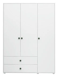 Roomie Garderobeskap M. 3 Dører - Hvit/Grønn