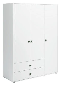 Roomie Garderobeskap M. 3 Dører - Hvit/Grønn 7 Roomie Garderobeskap M. 3 Dører - Hvit/Grønn -UNOLIVING Butikk flexa roomie garderobeskab m 3 laager hvidgroen FL01242 3 3f43