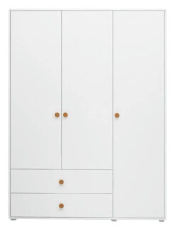 Roomie Garderobeskap M. 3 Dører - Hvit/Gul