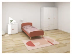 Roomie Garderobeskap M. 3 Dører - Rosa/Hvit -UNOLIVING Butikk flexa roomie garderobeskab m 3 laager rosahvid FL01239 2 6476