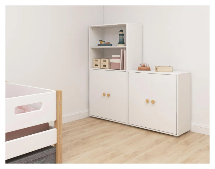 Roomie Midi-reol M. 2 Dører - Hvit/Eik 4 Roomie Midi-reol M. 2 Dører - Hvit/Eik - Bilde 4