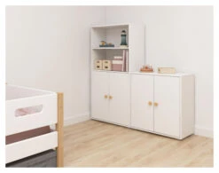 Roomie Mini-reol - Hvit/Eik -UNOLIVING Butikk flexa roomie mini reol hvideg FL01231 2 8b79