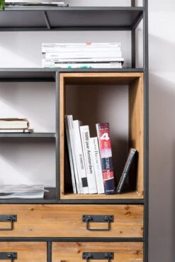 Homii - Samuel Reol M/4 Skuffer - Natur/grå -UNOLIVING Butikk homii samuel reol m4 skuffer naturgraa reoler ZU01316 10 6bd2