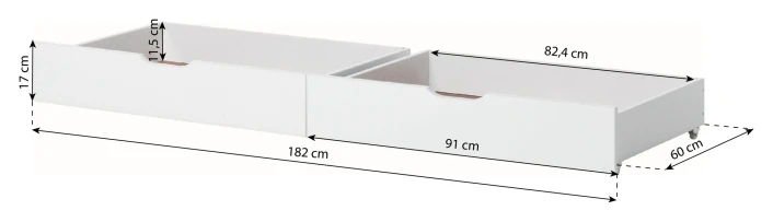 Hoppekids - Skuffesett På Hjul 2 Stk. - Hvit 4 Hoppekids - Skuffesett På Hjul 2 Stk. - Hvit - Bilde 4