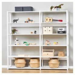 Hoppekids Storey Reol - 1/2 Seksjon M. 4 Hyller - 80 Cm -UNOLIVING Butikk hoppekids storey reol 12 sektion m 4 hylder 80 cm reol HK00590 2 adbc