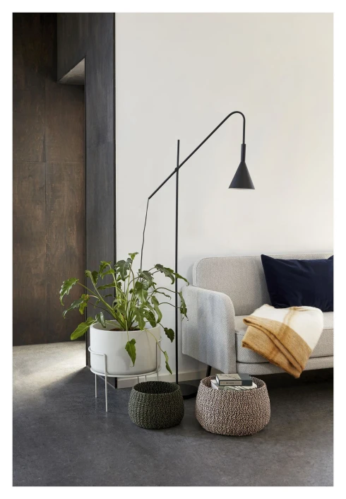 Hübsch Structure Blomsterkrukke På Ben, Grå 2 Hübsch Structure Blomsterkrukke På Ben, Grå - Bilde 2