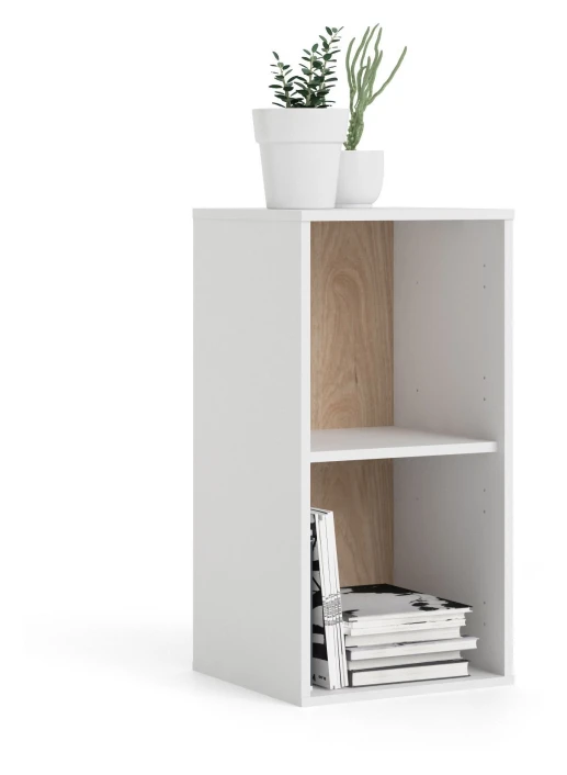 Linate Modul Bokkasse 2x1 Lodret - Mat Hvit - Bilde 7