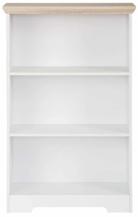 Nancy Bokhylle Hvit, Eike-look - 115x75  