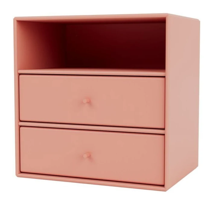 MONTANA Mini Hylle Modul M. 2 Skuffer - Rhubarb