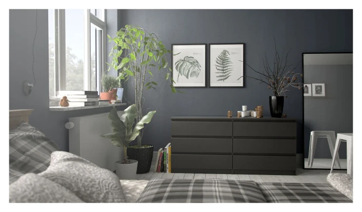 Naia Kommode - Mørkebrun - 70,1x153,6 1 Naia Kommode - Mørkebrun - 70,1x153,6