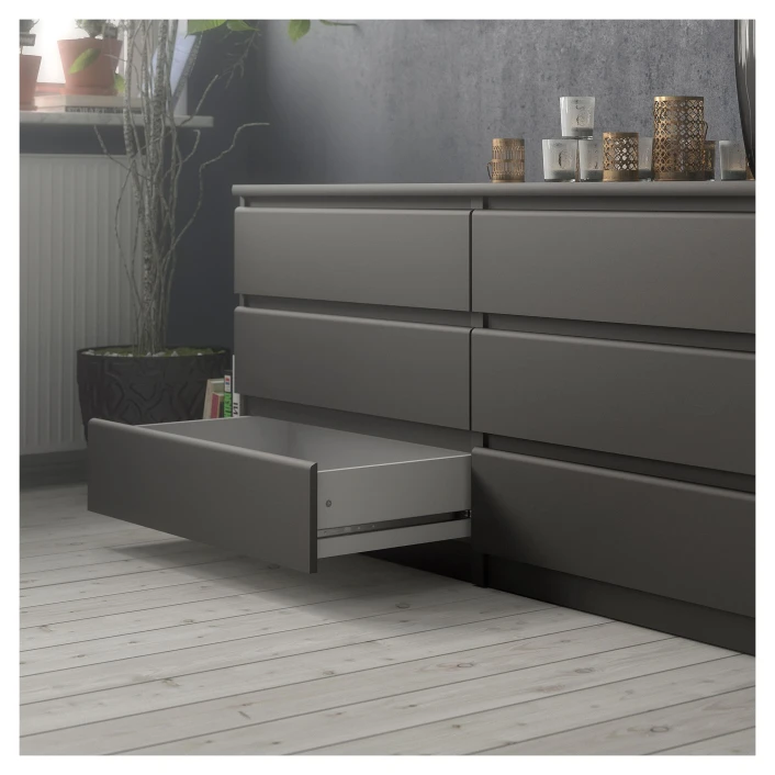 Naia Kommode - Mørkebrun - 70,1x153,6 2 Naia Kommode - Mørkebrun - 70,1x153,6 - Bilde 2