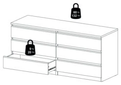 Naia Kommode - Mørkebrun - 70,1x153,6 10 Naia Kommode - Mørkebrun - 70,1x153,6 -UNOLIVING Butikk naia kommode brun kommoder TV04271 6 d95d
