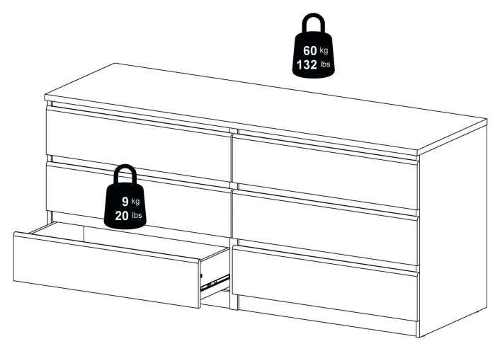 Naia Kommode - Mørkebrun - 70,1x153,6 5 Naia Kommode - Mørkebrun - 70,1x153,6 - Bilde 5